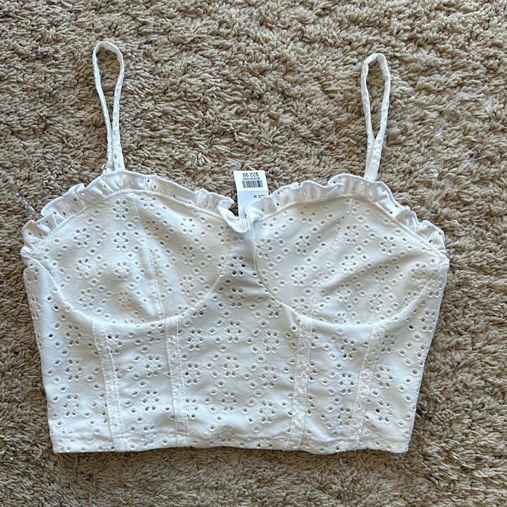 Tilly's Eyelet Bustier Tank Top Sz M NWT